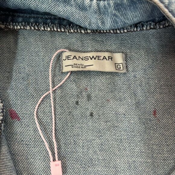 Disney Mickey & Minnie Hand Painted Splash of Color Denim Jacket Size XL - Picture 7 of 8